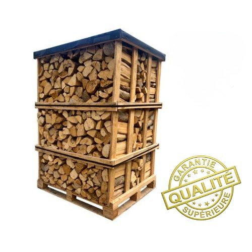 Palette Brennholz 30cm – 3 Raummeter – Hohe Leistung H1 G1 — Brennholz