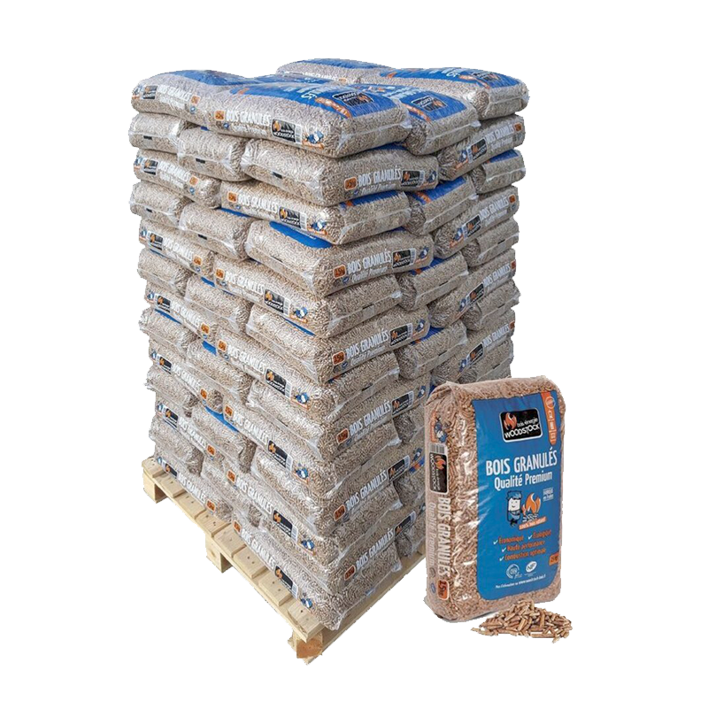 Französische Holzpellets Crépito® Premium – Palette 1080kg (72 Säcke) — Holzpellets